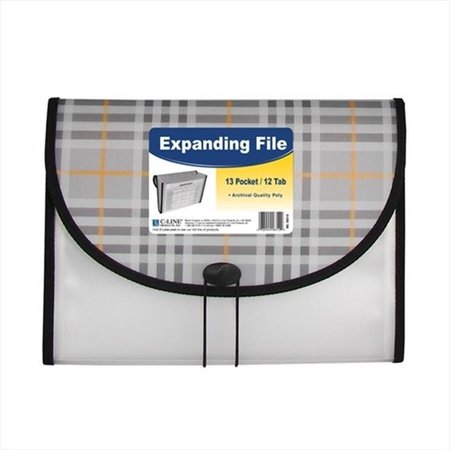 C-LINE PRODUCTS C-Line Products 58312BNDL3EA 13-Pocket Letter Size Expanding File  Plaid - Set of 3 Files 58312BNDL3EA